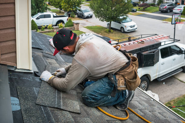 Professional Roof Leak Repair technician working in Lakeville, OH